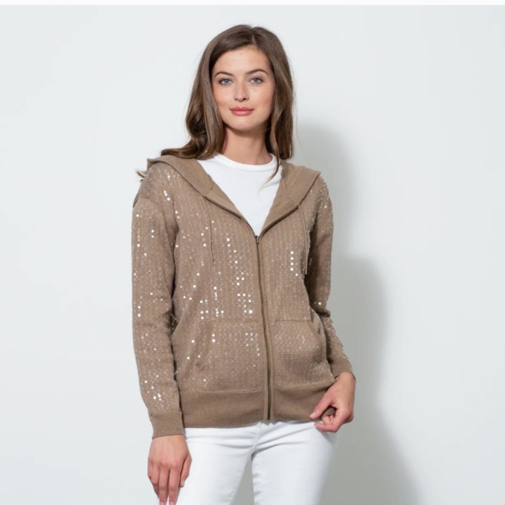 E3 by Etcetera - Breeze sequined hoodie sweater
